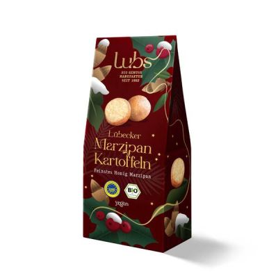 Lubs Bio Marzipankartoffeln in weihnachtlicher Tüte 100g