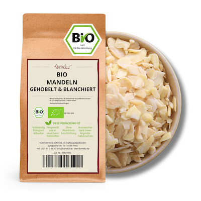 Bio Mandeln blanchiert & gehobelt